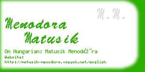 menodora matusik business card